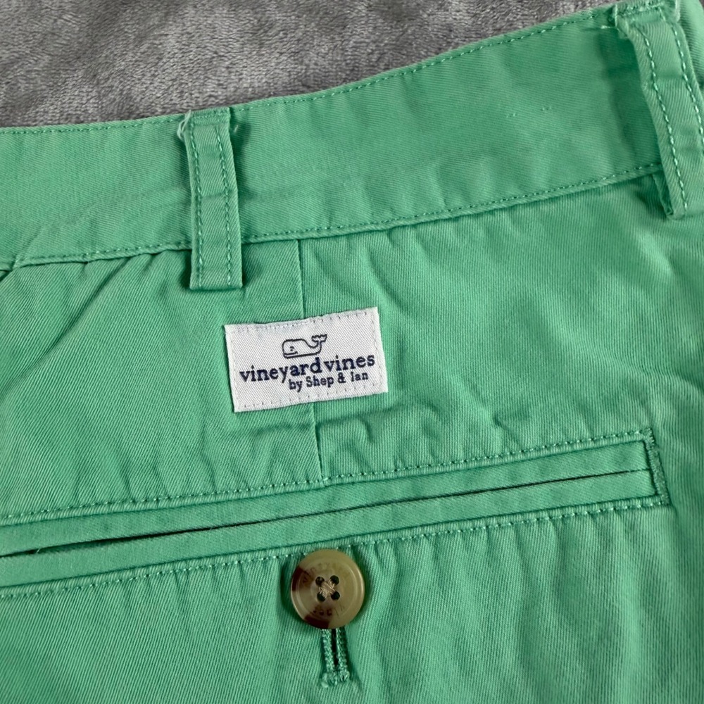 Vineyard Vines Club Short Mens 38 Mint Green Chino‎ Cotton Twill 9 Inch Inseam - Picture 3 of 10